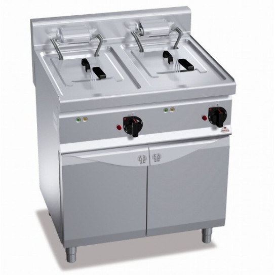 Friteuse électrique 2x10L (18kW - 20L) sur coffre - Berto's Turbo-High Power E7F10-8MS Friteuse électrique 2x10L (18kW - 20L) sur coffre - Berto's Turbo-High Power E7F10-8MS