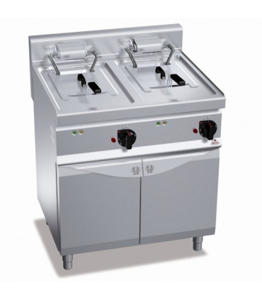 Friteuse électrique 2x10L (18kW - 20L) sur coffre - Berto's Turbo-High Power E7F10-8MS Friteuse électrique 2x10L (18kW - 20L) sur coffre - Berto's Turbo-High Power E7F10-8MS