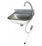 Lave-mains inox à commande fémorale