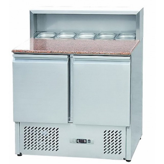 Table préparation pizza 900x700xH1075mm dessus granit PSH900