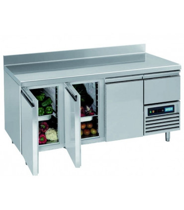 Tour réfrigéré ventilé inox 3 portes + 1 tiroir neutre 1755x700x850 GN1/1 - Topcold L2/3 Tour réfrigéré ventilé inox 3 portes + 1 tiroir neutre 1755x700x850 GN1/1 - Topcold L2/3