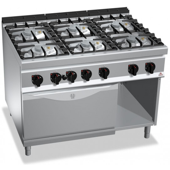 Piano gaz 6 feux 8kW + four gaz - 120x90x90cm BERTO'S MAXIMA 900 ECO POWER G9F6PW+FG1 20606100 Piano gaz 6 feux 8kW + four gaz - 120x90x90cm BERTO'S MAXIMA 900 ECO POWER G9F6PW+FG1 20606100