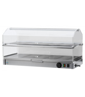 Vitrine chauffante professionnelle 2 niveaux 800x350x410mm - VEC-820 RED FOX
