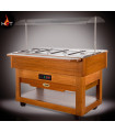Self buffet chaud +30 +90°C en bois SCAIOLA