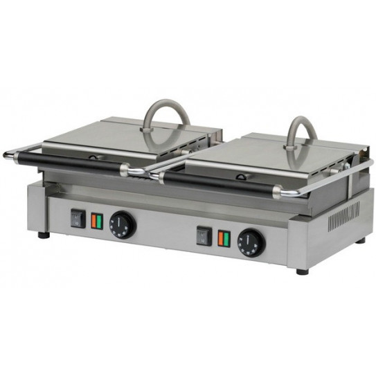 Panini Grilll professionnel double rainuré triphasé 380V puissance 6 kW - PD-2020 R RM GASTRO