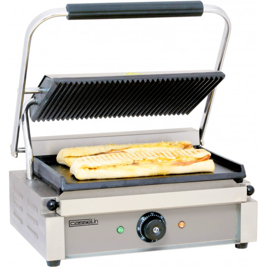 Grill Panini professionnel plaques lisse + rainurée monophasé 230 V - 2,2 kW - CGPLR Casselin Grill Panini professionnel plaques lisse + rainurée monophasé 230 V - 2,2 kW - CGPLR Casselin