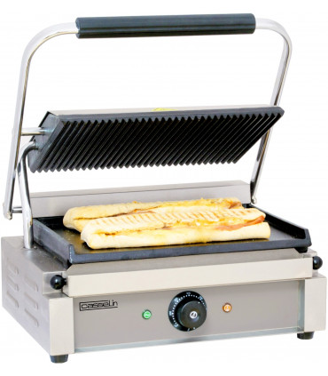 Grill Panini professionnel plaques lisse + rainurée monophasé 230 V - 2,2 kW - CGPLR Casselin Grill Panini professionnel plaques lisse + rainurée monophasé 230 V - 2,2 kW - CGPLR Casselin